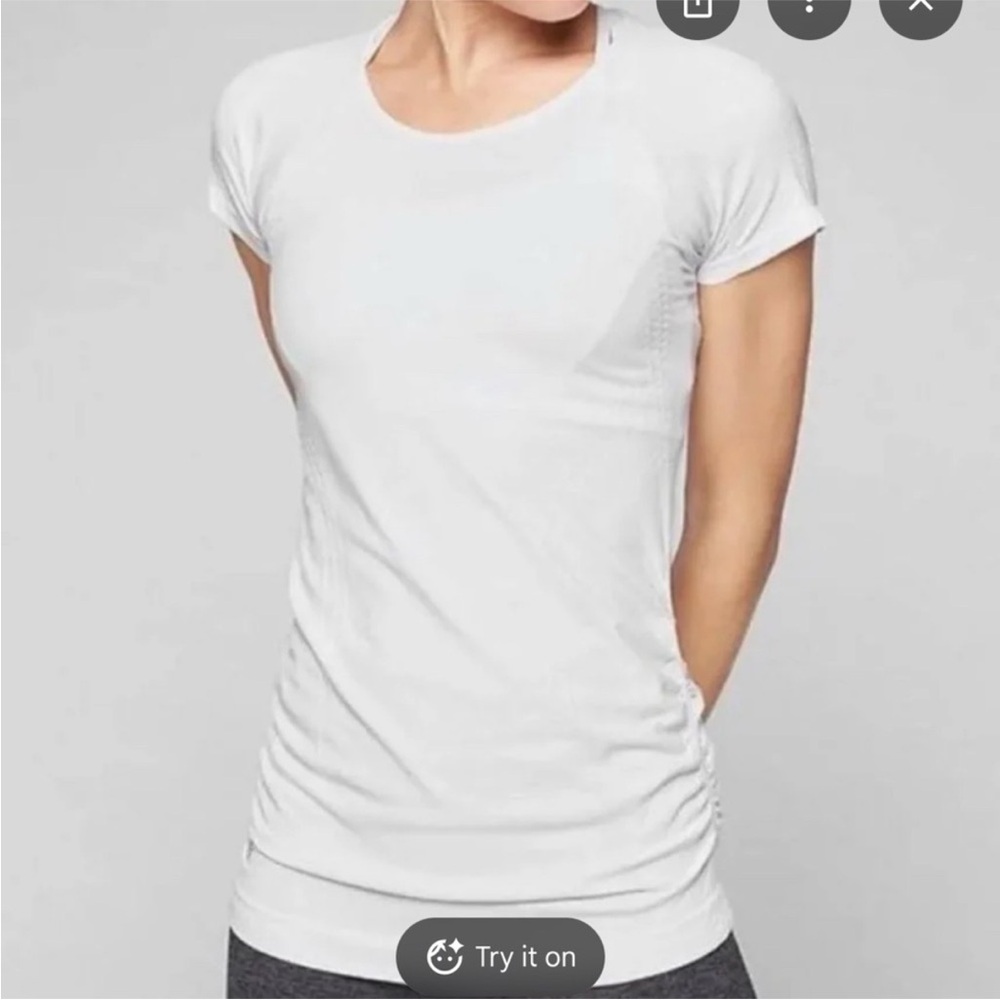 Athleta White Short Sleeve Women's Tee